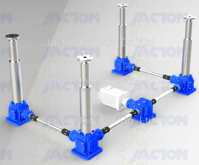 200 kN Capacity High Efficiency Screw Jack Bevel Gear Drives 200kn