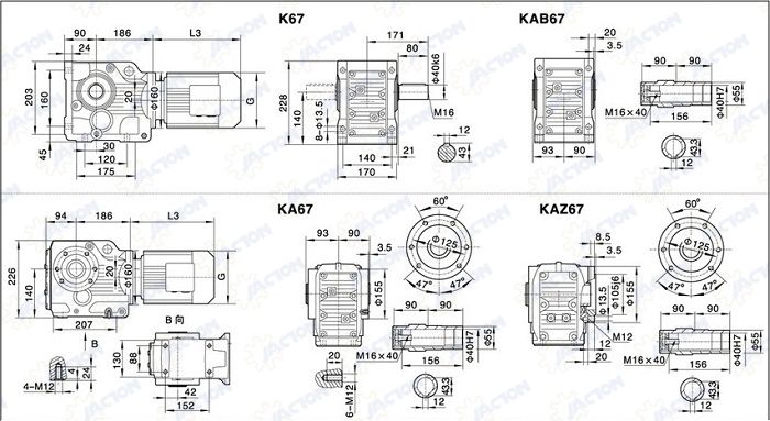 K67 KA67 KF67 gear motor helical bevel gearbox KAB67 KAF67 KAT67 KAZ67 -  K67 KA67 KF67 gear motor helical bevel gearbox KAB67 KAF67 KAT67 KAZ67  Manufacturer,Supplier,Factory - Jacton Industry Co.,Ltd.