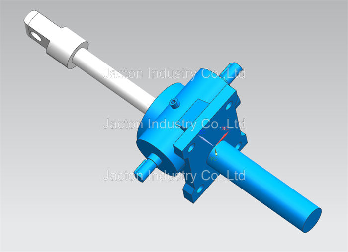 JTW0.5T Upright Screw Jack 75mm clevis end double input shafts 3D CAD