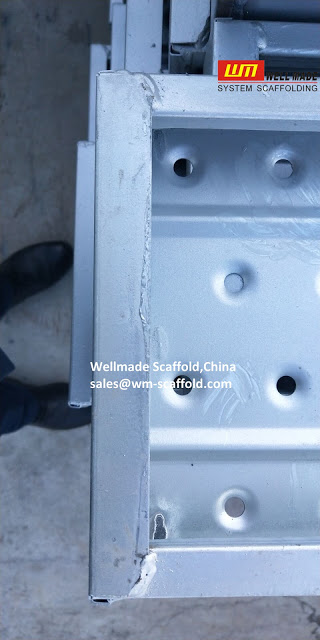 scaffold plank steel deck for construction scaffolding walk boards - access system suspended industrial scaffolding - oil gas shell lng - knpc sinopec contractor -sales at wm-scaffold.com wellmade China 