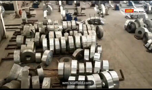 scaffold boards raw material gi steel coils before forming and punching from wellmade scaffold china workshop 